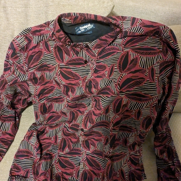 Desigual Long Sleeve Floral Pattern XXL Slim Fit - Picture 2 of 11